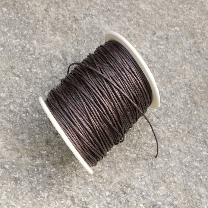 Vaxad bomullstråd kakaobrun, 1 mm