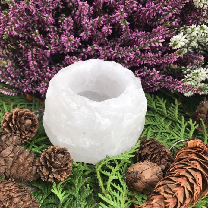 Ljuslykta vit saltsten Himalaya