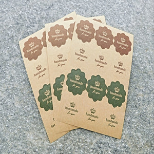 Stickers "Handmade for you" , 3 pack