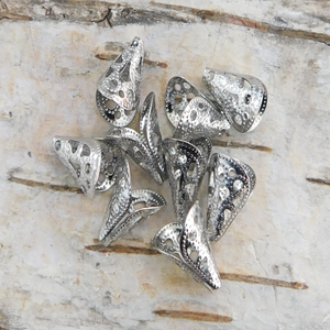Pärlhatt kon i rostfritt stål, 12x10 mm