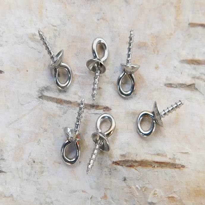 Skruvögla med hatt i rostfritt stål, 10x4 mm