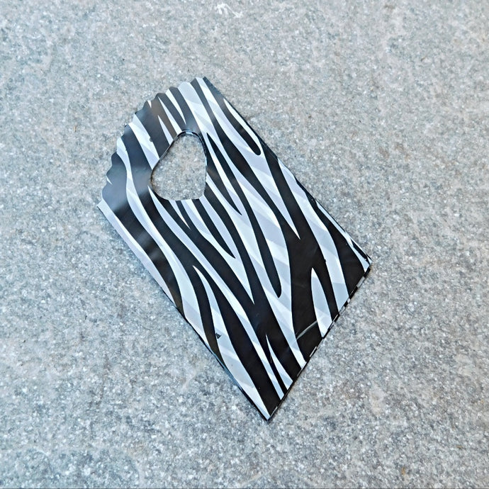 Påse med zebramönster 8x14 mm, 10 pack