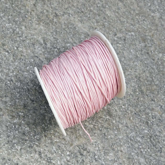 Vaxad bomullstråd rosa, 1 mm