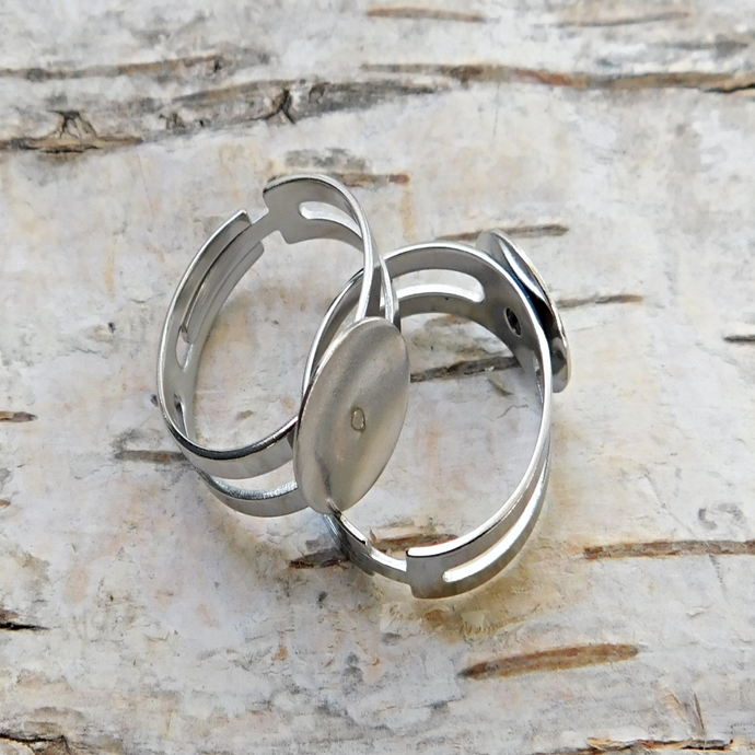 Ringstomme i rostfritt stål, 10 mm platta