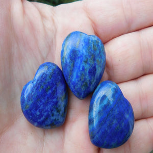 Lapis lazuli hjärta, 25 mm med hål
