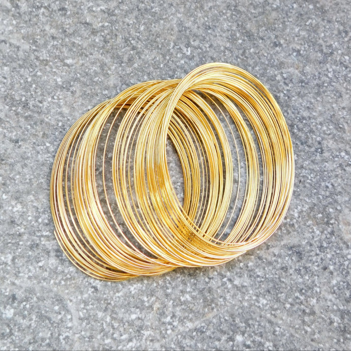 Memorywire för armband - guldfärg