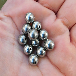 Runda kulor/pärlor i rostfritt stål 8 mm