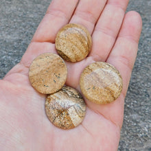 Ladda upp bild till gallerivisning, Bildjaspis cabochon, rund 25 mm
