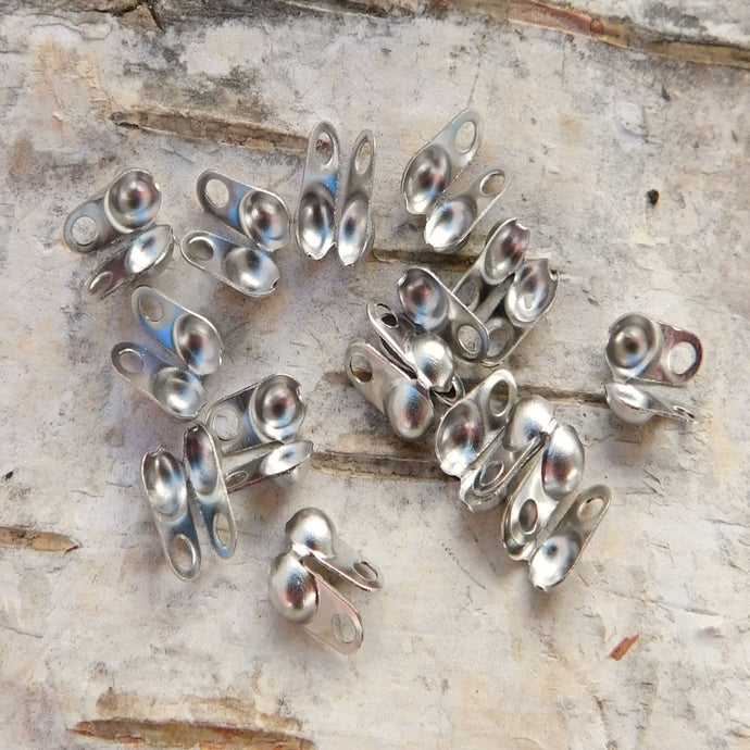 Knutgömmor av rostfritt stål, 6x4 mm