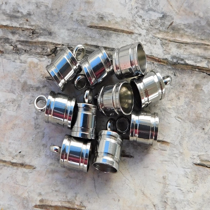 Avslut / kåpa i rostfritt stål, 10x5 mm