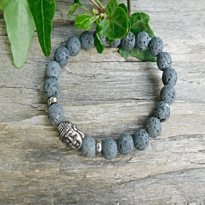 Armband, lava med buddha