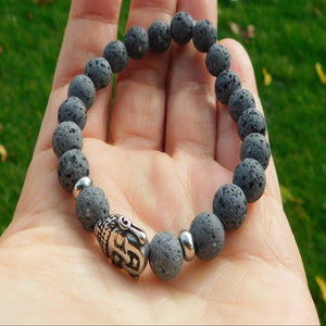 Armband, lava med buddha