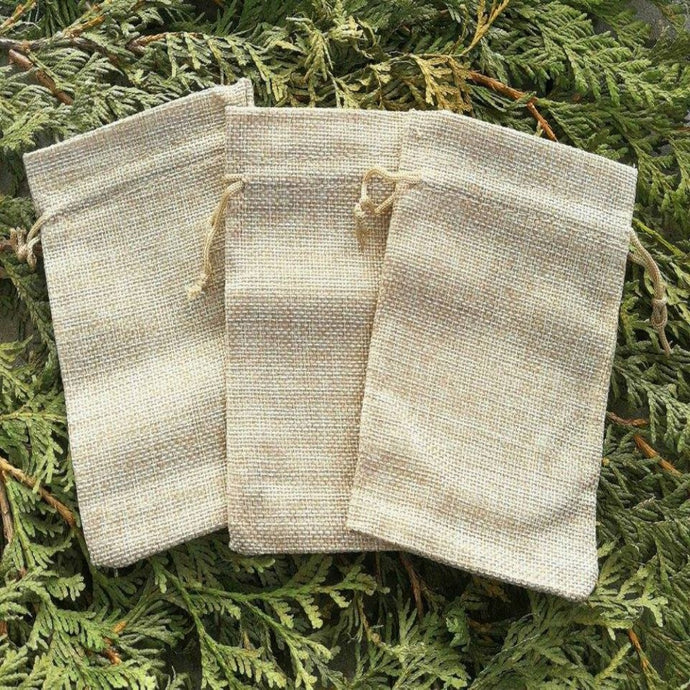 Jutepåse Beige, 14x10 mm