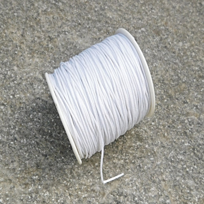 Vaxad bomullstråd vit, 1 mm