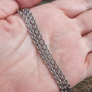 Crosskedja i rostfritt stål, 4x3 mm