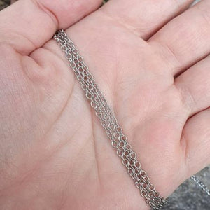 Crosskedja i rostfritt stål, 3x2 mm