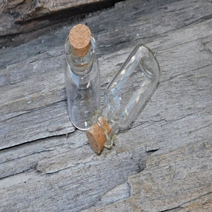 Glasflaska med kork, 35x16 mm
