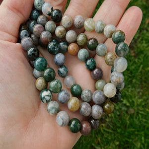 Indian agat 8 mm, sträng