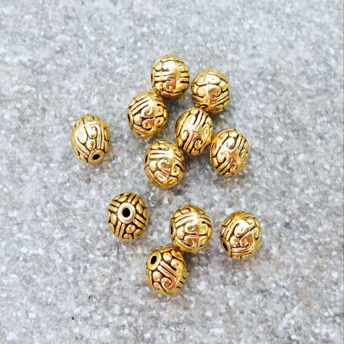 Kula i antikguld färg, 4 pack