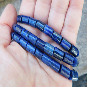 Lapis Lazuli cylinder, 10x6 mm