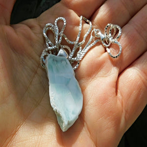 Halsband, Larimar och sterling silver 925