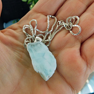 Halsband, Larimar och sterling silver 925