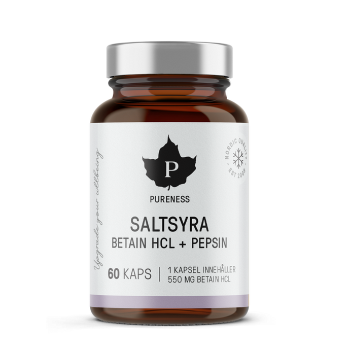 Saltsyra Betain HCl, Pureness - 60 kapslar